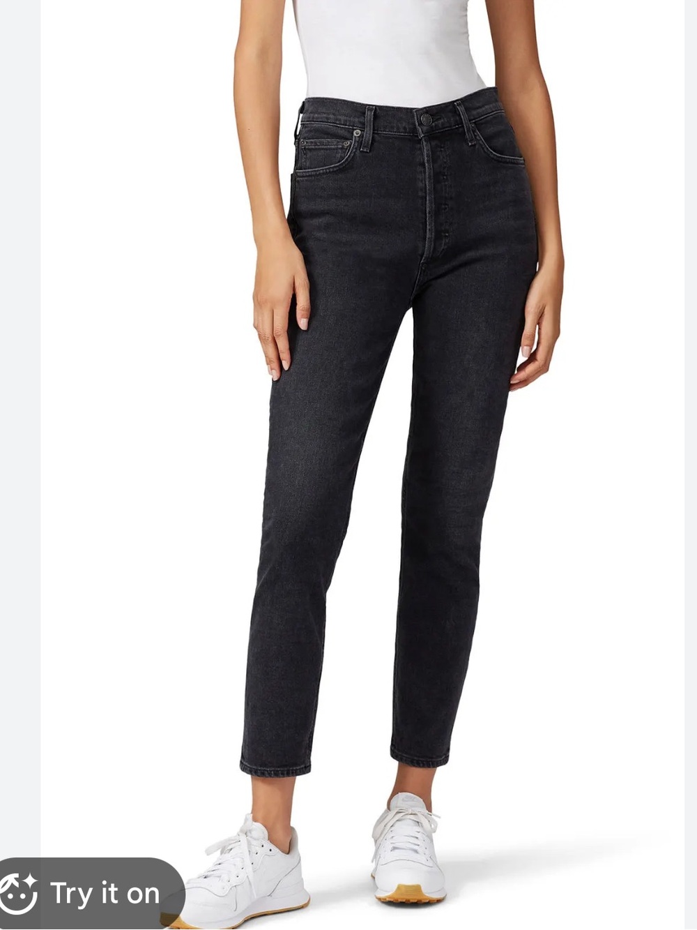 Agolde Nico High Rise Black Jeans